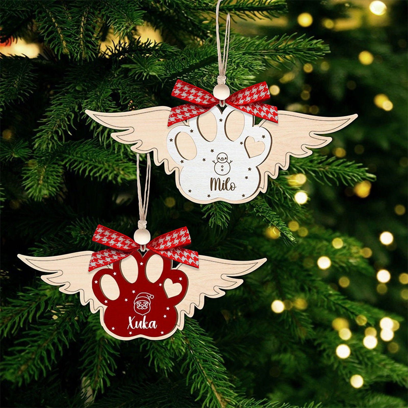 Personalized Dog 2024 Ornament, Custom Dog Paw Pet Christmas Ornament CF78 - Kindlytoys
