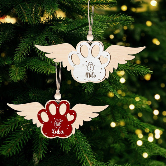 Personalized Dog 2024 Ornament, Custom Dog Paw Pet Christmas Ornament CF78 - Kindlytoys