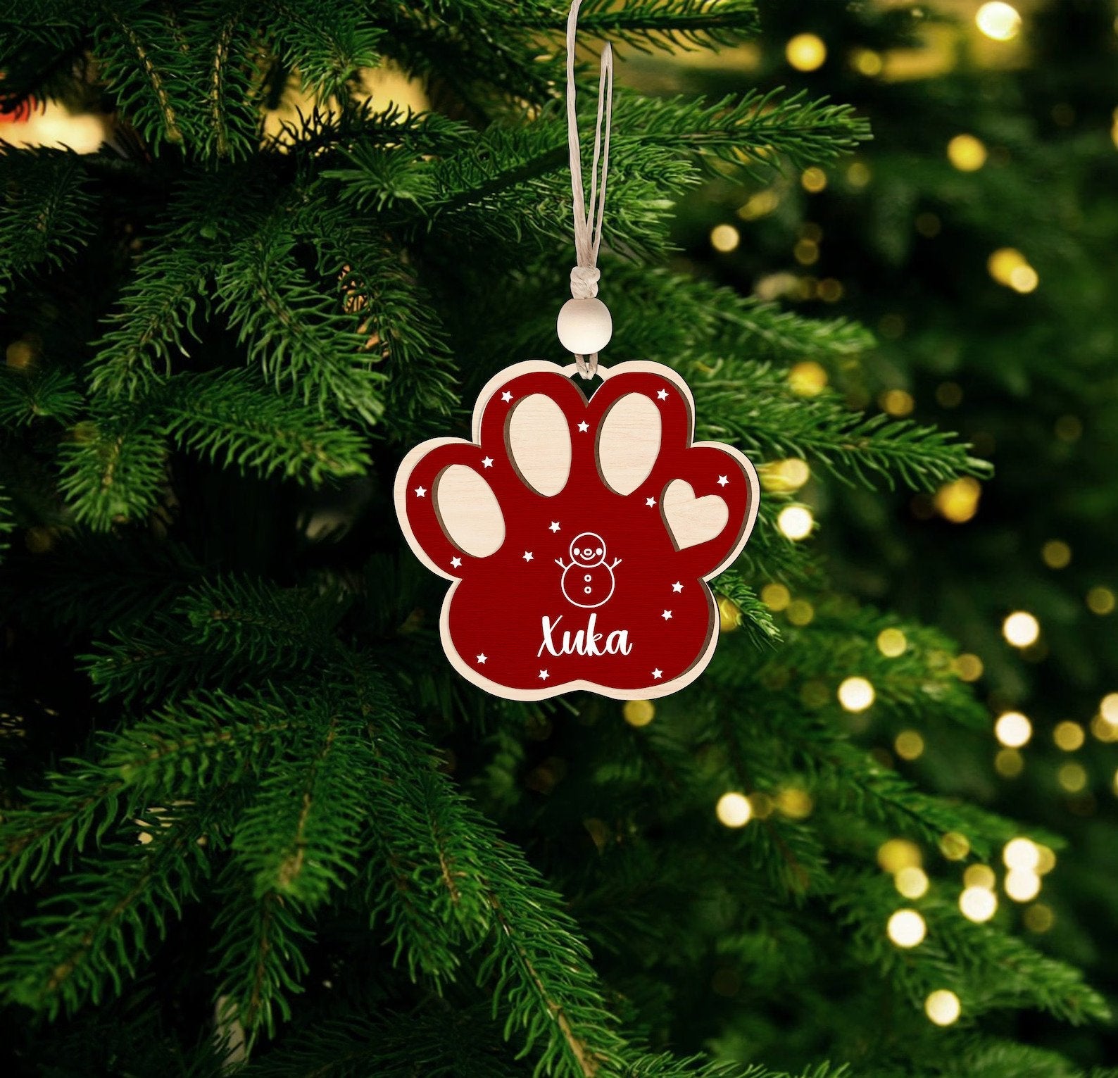 Personalized Dog 2024 Ornament, Custom Dog Paw Pet Christmas Ornament CF78 - Kindlytoys