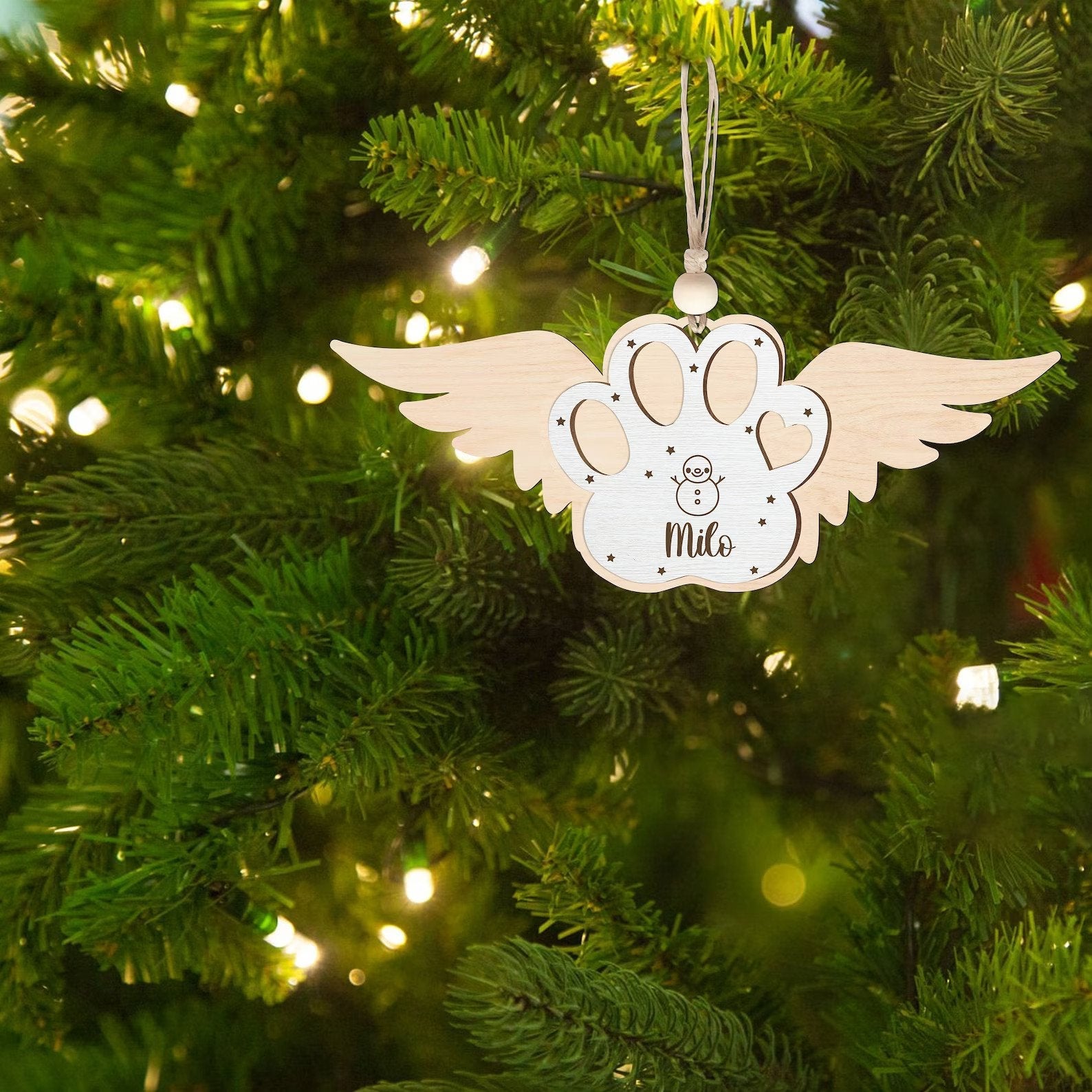 Personalized Dog 2024 Ornament, Custom Dog Paw Pet Christmas Ornament CF78 - Kindlytoys