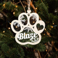 Personalized Dog Ornament, Dog Paw Ornament, Custom Pet Christmas Ornament CF42 - Kindlytoys