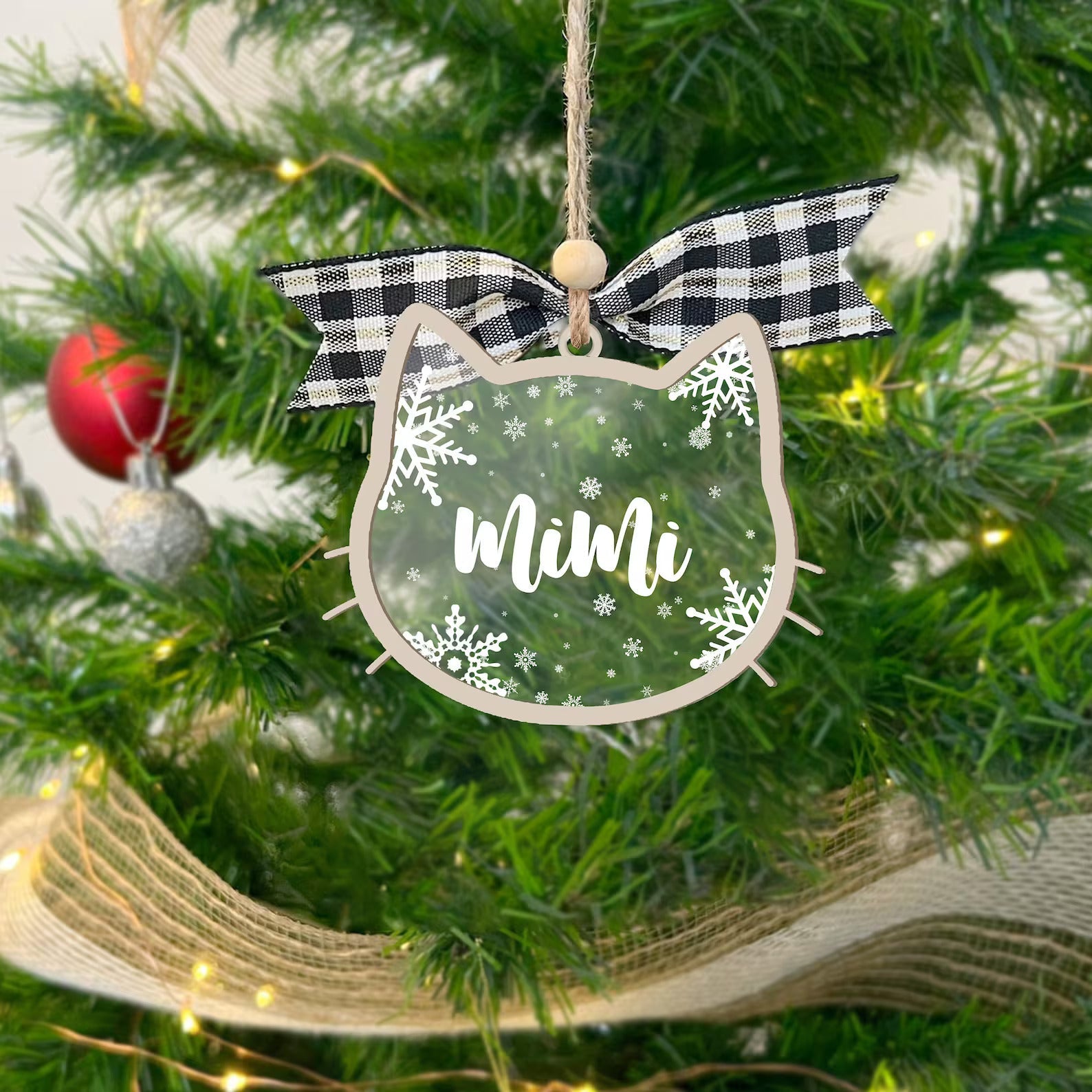 Personalized Dog Ornament, Dog Paw Ornament, Custom Pet Christmas Ornament CF42 - Kindlytoys