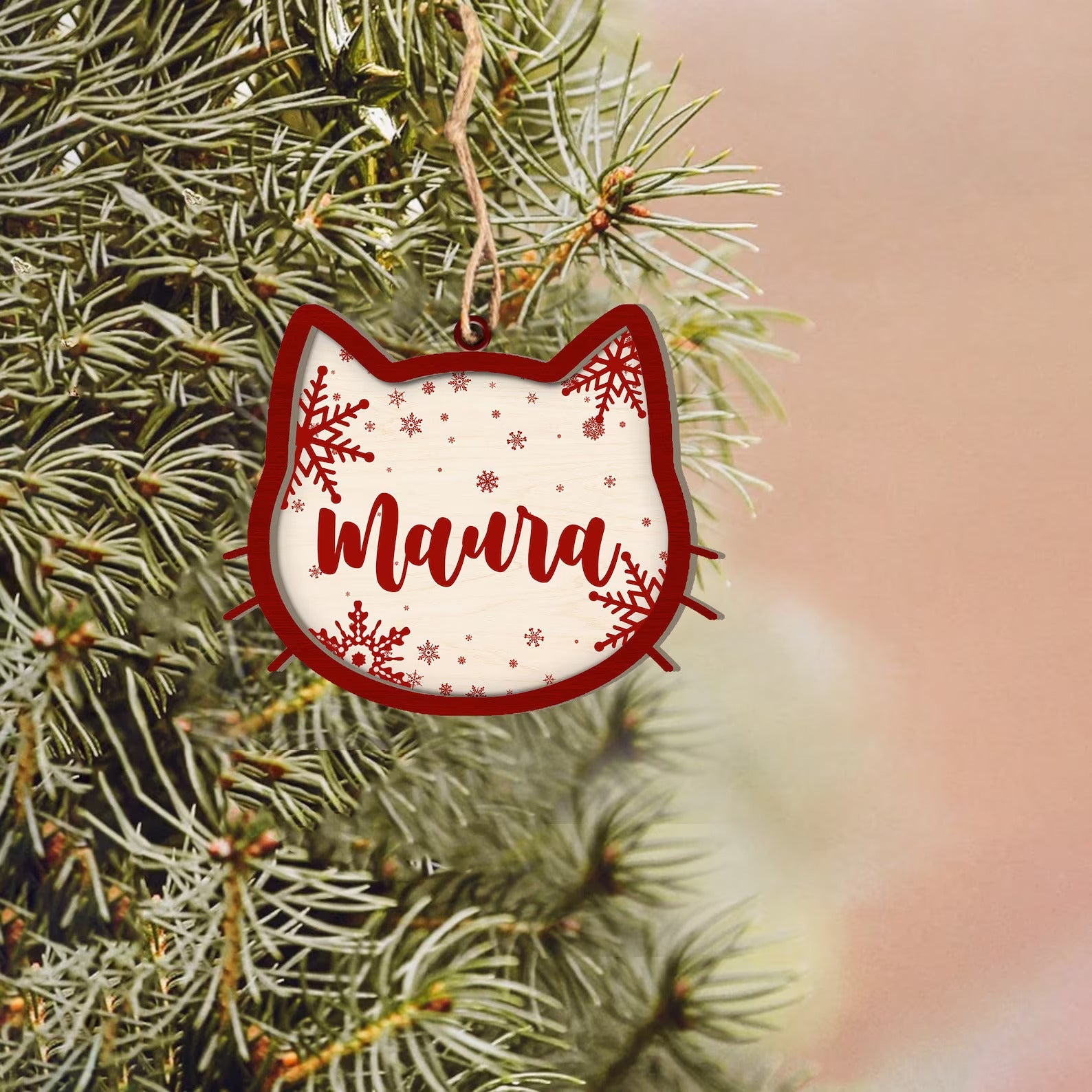 Personalized Dog Ornament, Dog Paw Ornament, Custom Pet Christmas Ornament CF42 - Kindlytoys