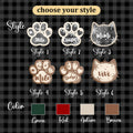 Personalized Dog Ornament, Dog Paw Ornament, Custom Pet Christmas Ornament CF42 - Kindlytoys