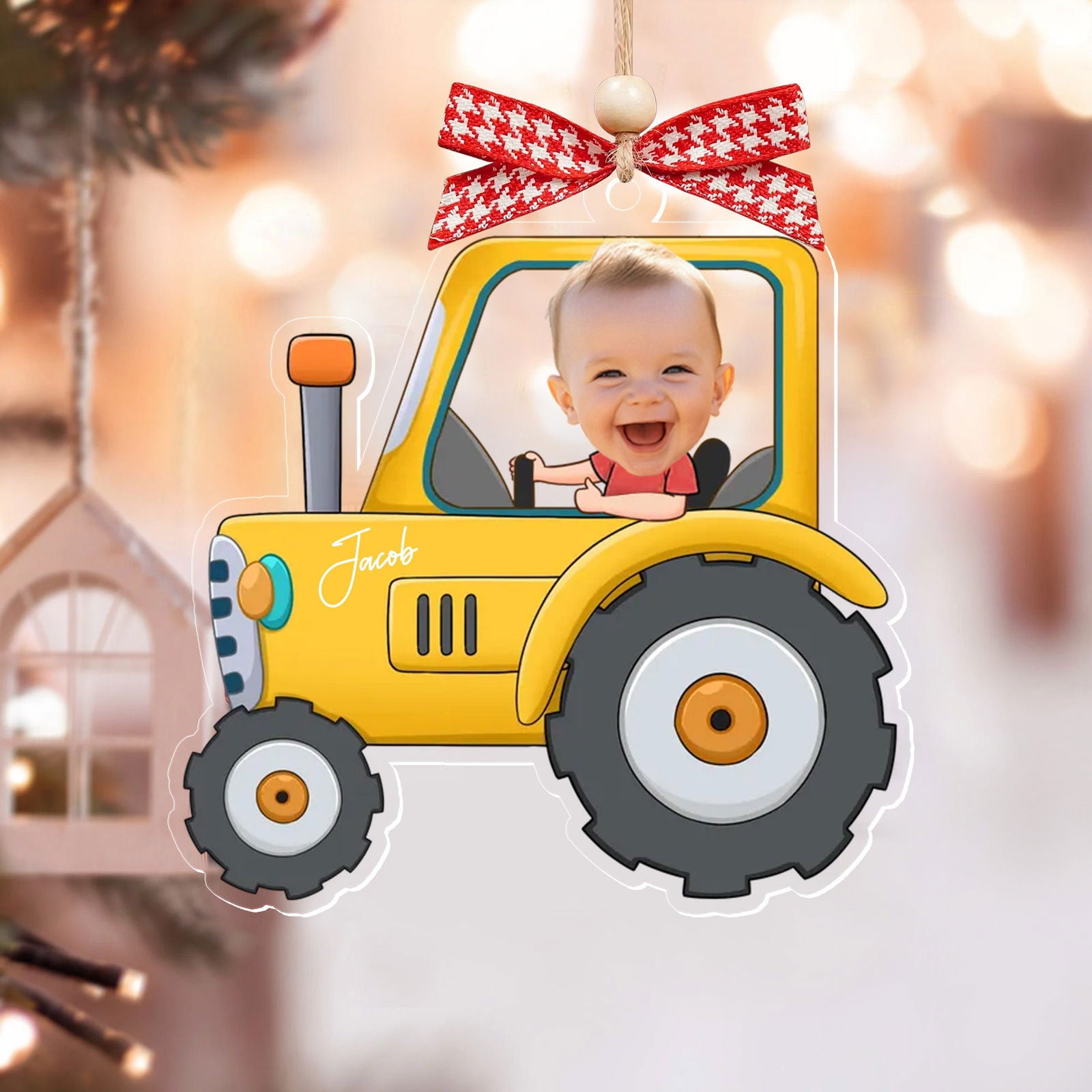 Personalized Drive Safe Daddy Car Hanger, Custom Car Baby Photo Ornament CF540 - Kindlytoys