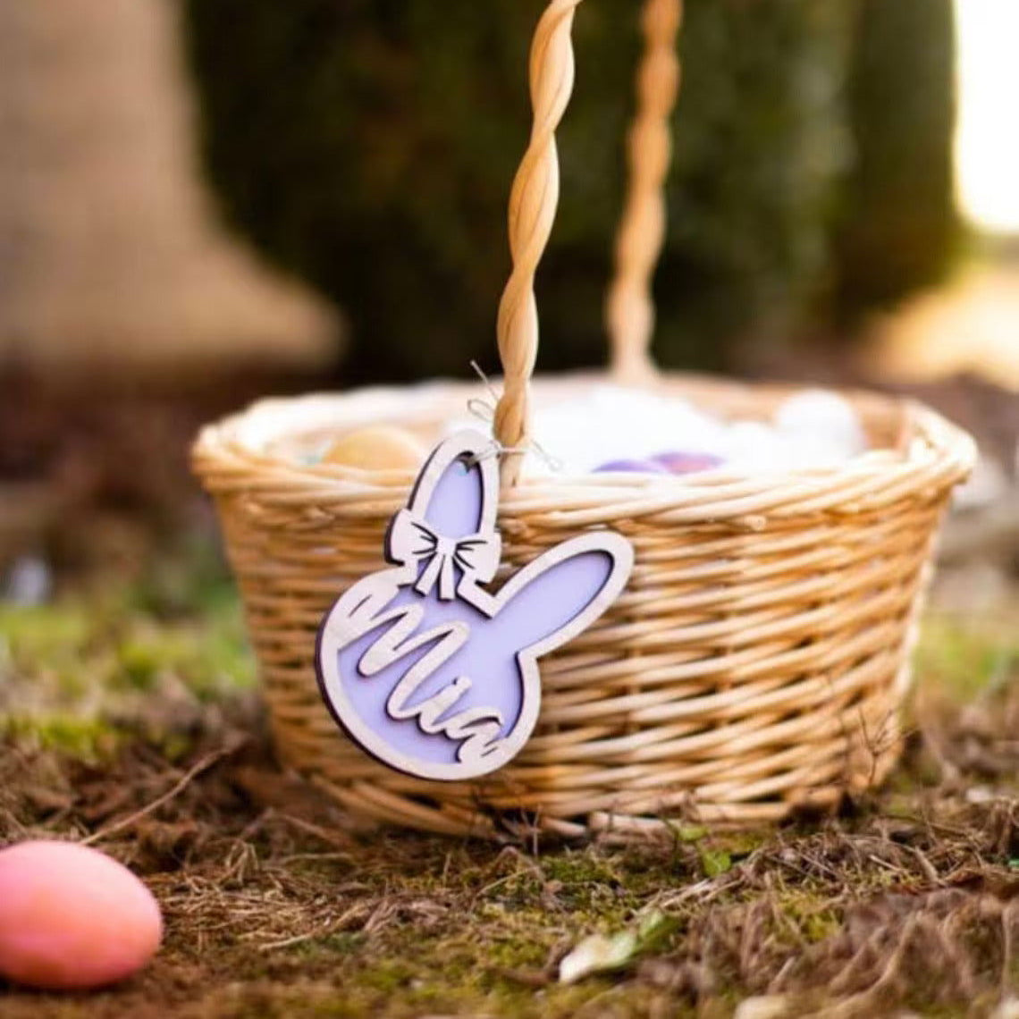 Personalized Easter Bunny Rabbit Ornaments, Wooden Easter Gifts Idea for Kids ET01 - Kindlytoys