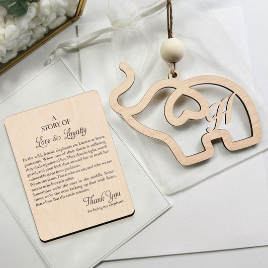 Personalized Elephant Sisterhood Ornament, Best Friend Ornament, Friendship Gift, Sisterhood Bond Gift CF83 - Kindlytoys