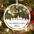 Personalized Family Christmas Glass Ornaments GX02-2 - Kindlytoys