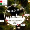 Personalized Family Christmas Glass Ornaments GX02-2 - Kindlytoys