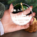 Personalized Family Christmas Glass Ornaments GX02-2 - Kindlytoys