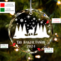 Personalized Family Christmas Glass Ornaments GX02-4 - Kindlytoys