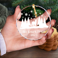 Personalized Family Christmas Glass Ornaments GX02-4 - Kindlytoys