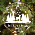 Personalized Family Christmas Glass Ornaments GX02-4 - Kindlytoys