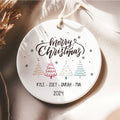 Personalized Family Christmas Ornament, Family Ceramic Ornament CX02-46 - Kindlytoys