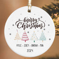 Personalized Family Christmas Ornament, Family Ceramic Ornament CX02-46 - Kindlytoys