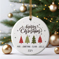 Personalized Family Christmas Ornament, Family Ceramic Ornament CX02-46 - Kindlytoys