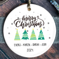 Personalized Family Christmas Ornament, Family Ceramic Ornament CX02-46 - Kindlytoys