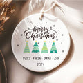 Personalized Family Christmas Ornament, Family Ceramic Ornament CX02-46 - Kindlytoys