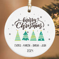 Personalized Family Christmas Ornament, Family Ceramic Ornament CX02-46 - Kindlytoys