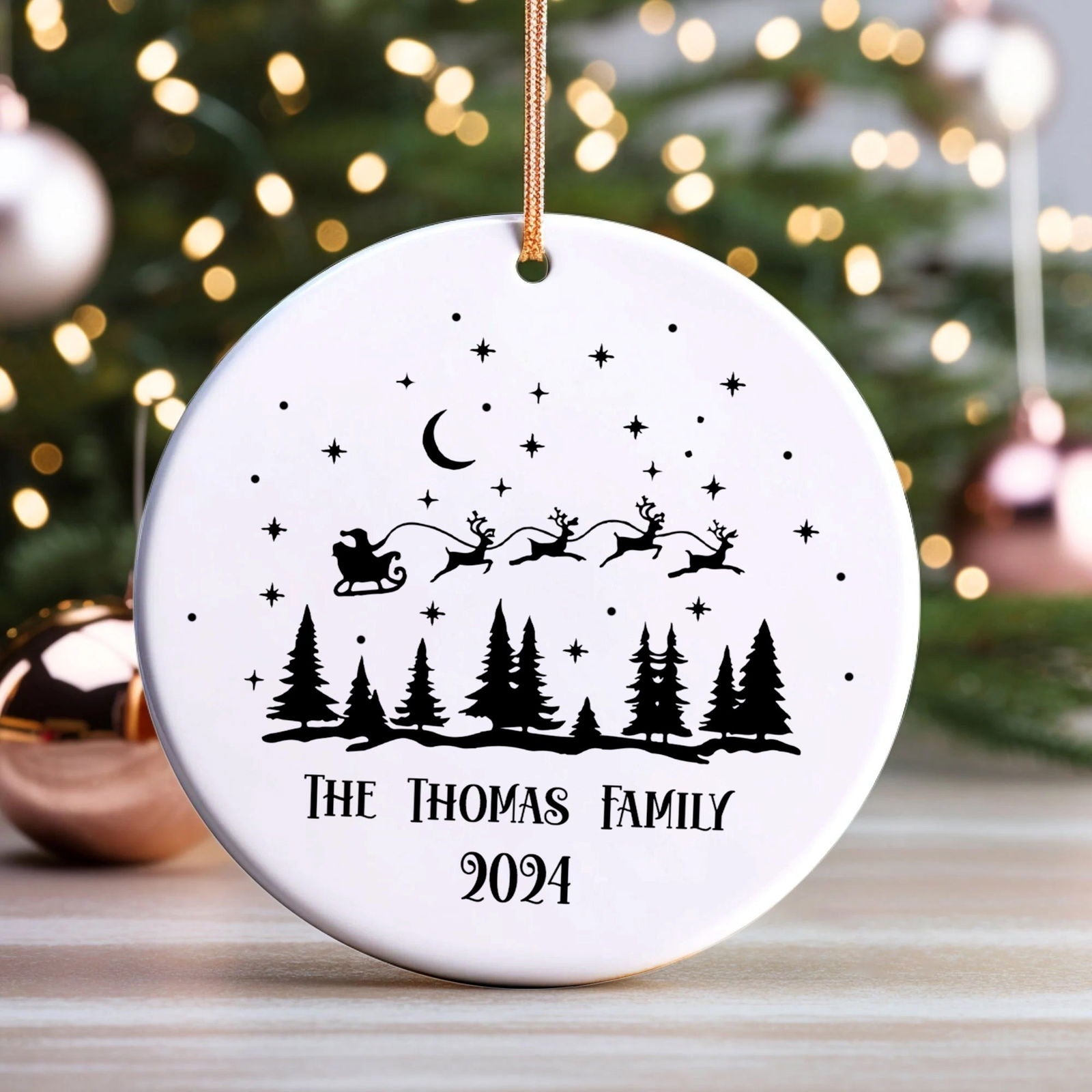 Personalized Family Christmas Ornament, Family Ceramic Ornament, Family Christmas Keepsake CX02-42 - Kindlytoys