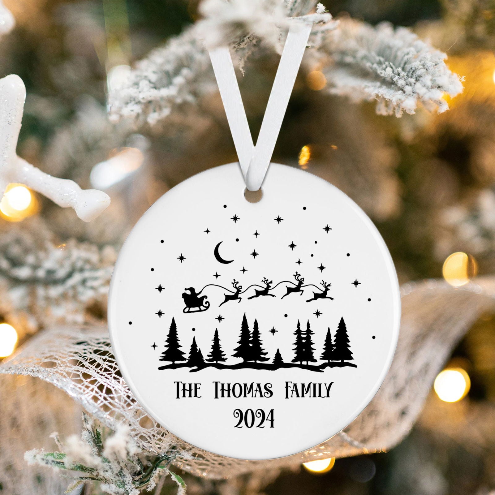 Personalized Family Christmas Ornament, Family Ceramic Ornament, Family Christmas Keepsake CX02-42 - Kindlytoys