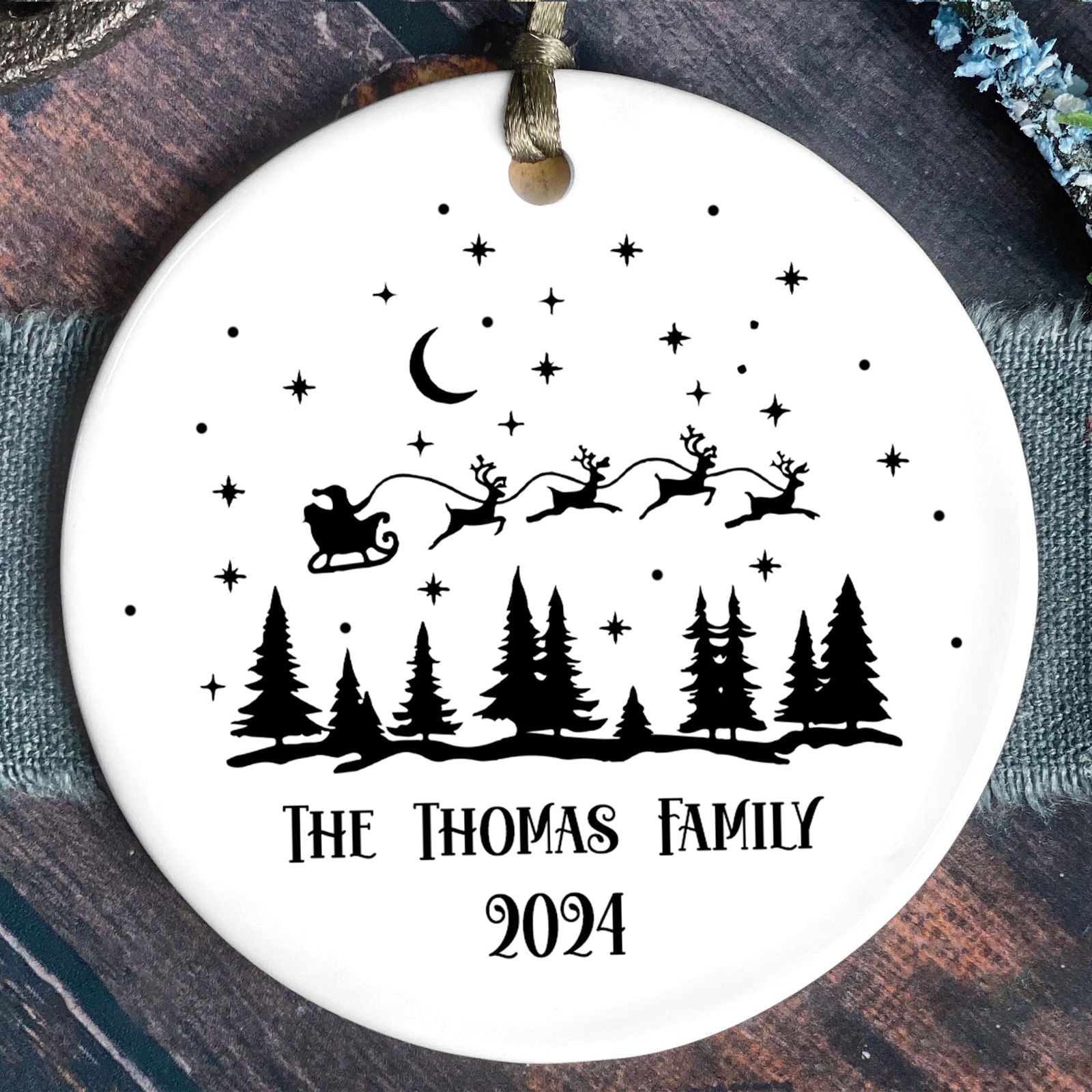 Personalized Family Christmas Ornament, Family Ceramic Ornament, Family Christmas Keepsake CX02-42 - Kindlytoys