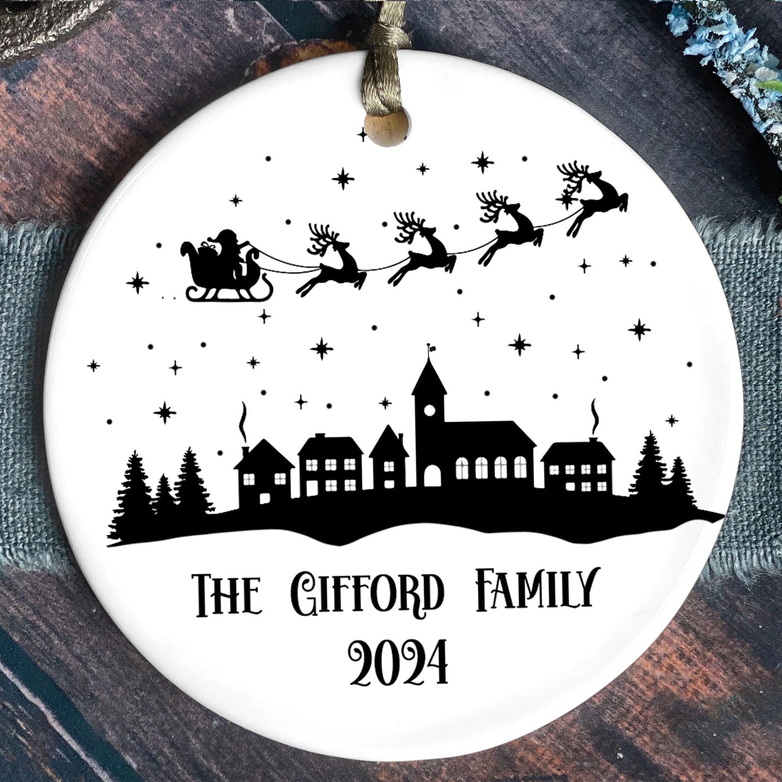 Personalized Family Christmas Ornament, Family Ceramic Ornament, Family Christmas Keepsake CX02-42 - Kindlytoys