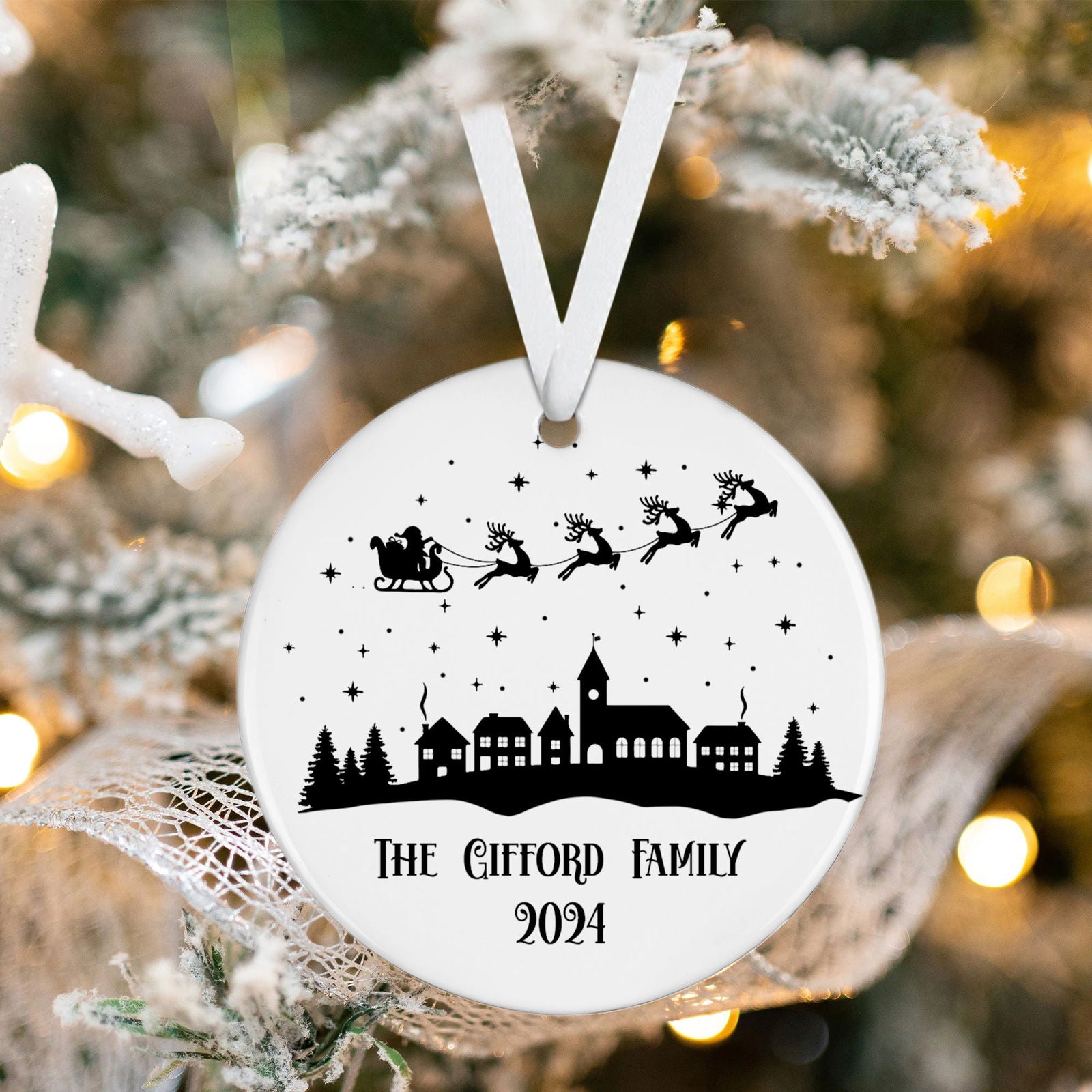 Personalized Family Christmas Ornament, Family Ceramic Ornament, Family Christmas Keepsake CX02-42 - Kindlytoys