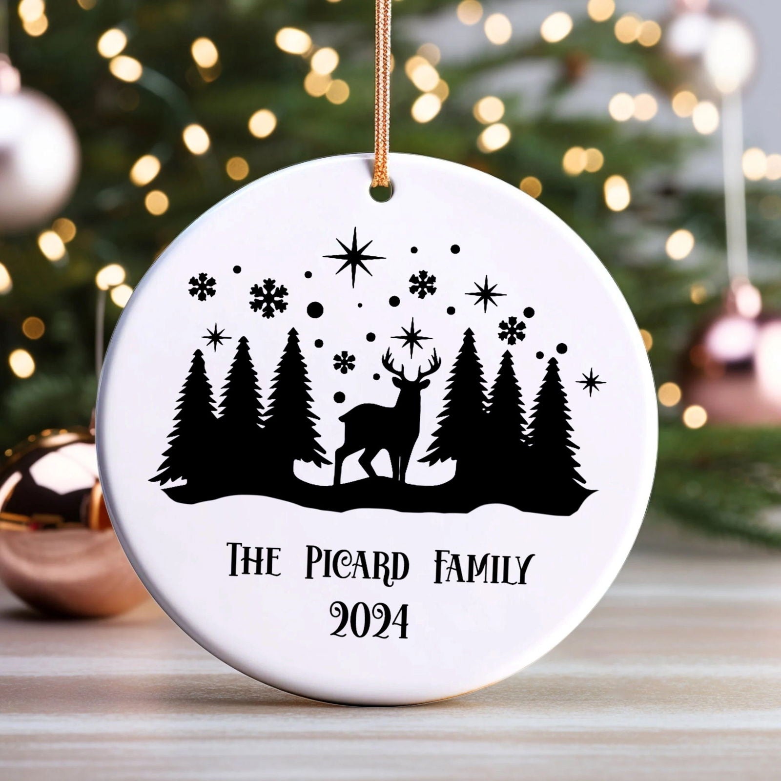 Personalized Family Christmas Ornament, Family Ceramic Ornament, Family Christmas Keepsake CX02-42 - Kindlytoys