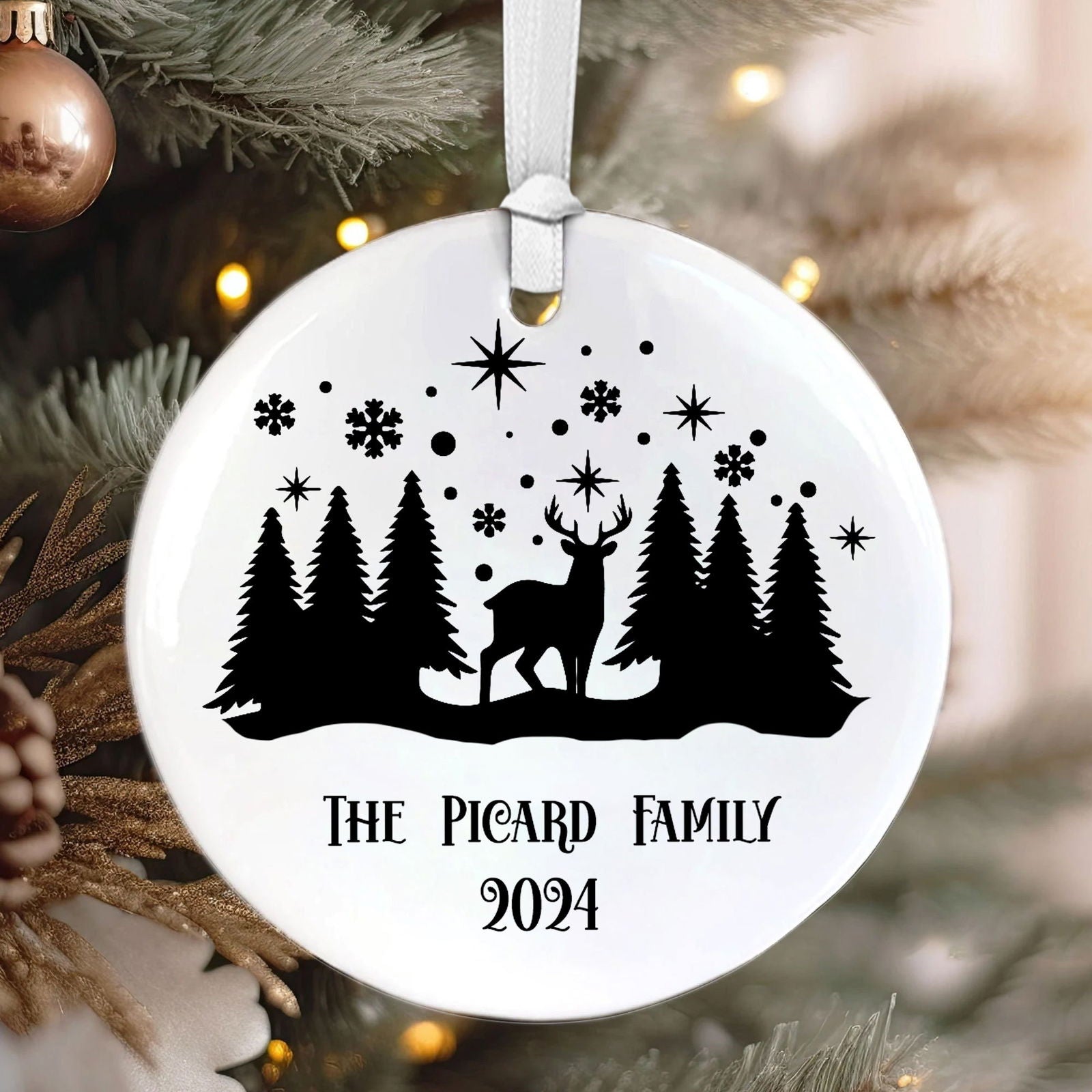 Personalized Family Christmas Ornament, Family Ceramic Ornament, Family Christmas Keepsake CX02-42 - Kindlytoys
