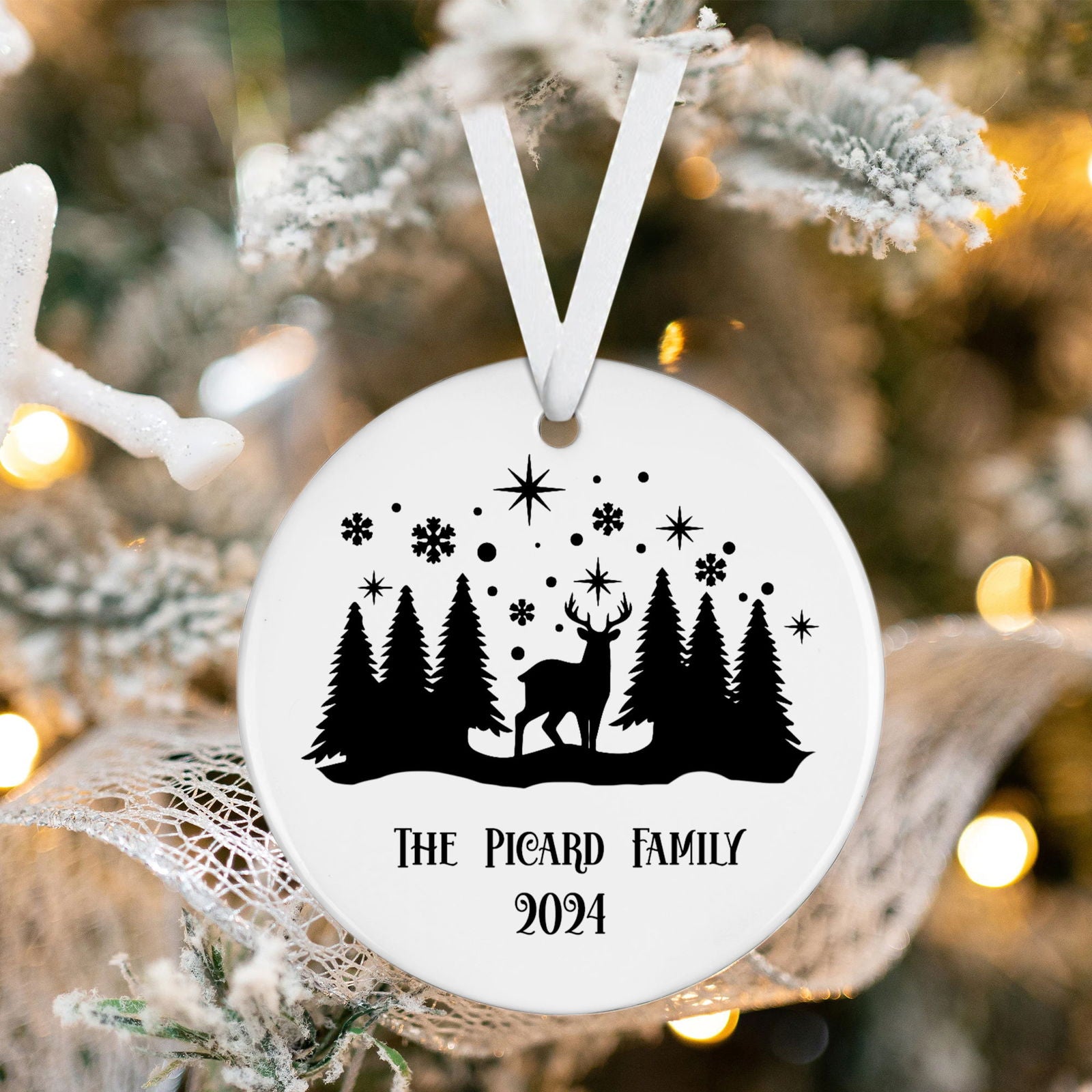 Personalized Family Christmas Ornament, Family Ceramic Ornament, Family Christmas Keepsake CX02-42 - Kindlytoys