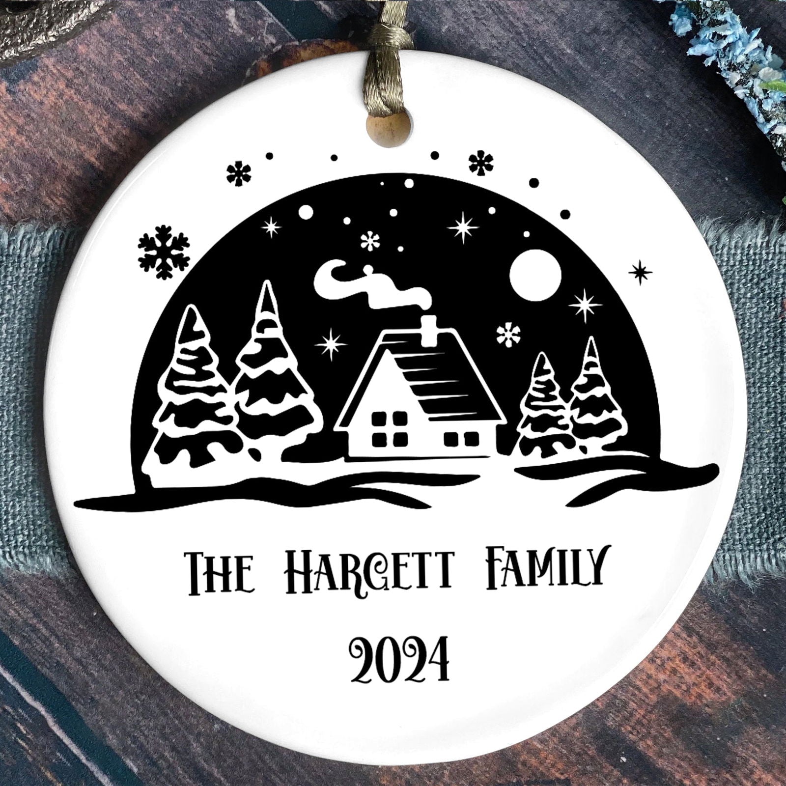 Personalized Family Christmas Ornament, Family Ceramic Ornament, Family Christmas Keepsake CX02-42 - Kindlytoys