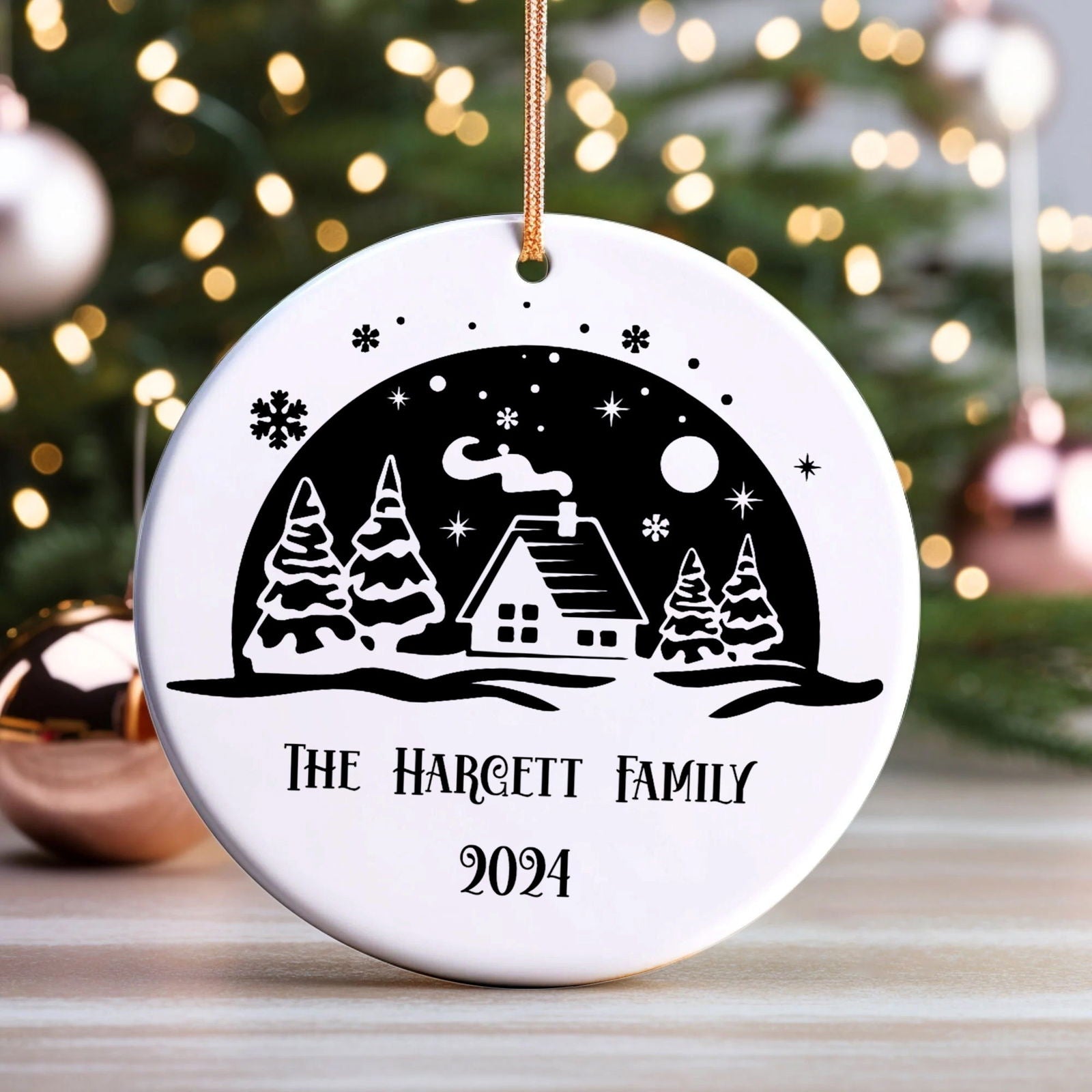 Personalized Family Christmas Ornament, Family Ceramic Ornament, Family Christmas Keepsake CX02-42 - Kindlytoys