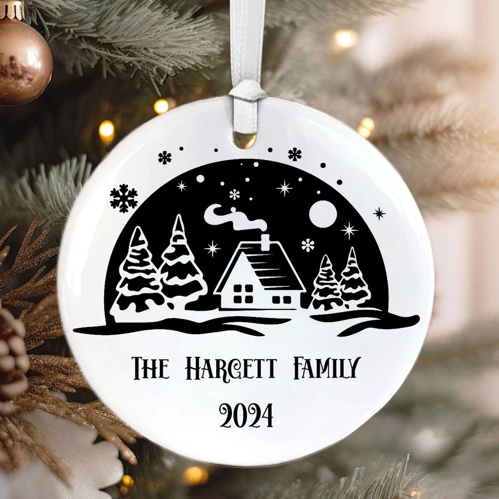 Personalized Family Christmas Ornament, Family Ceramic Ornament, Family Christmas Keepsake CX02-42 - Kindlytoys
