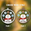 Personalized Family Names Christmas Ornament, Funny Snowman Family Shaker Ornament CF296 - Kindlytoys