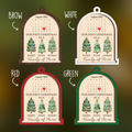 Personalized Family Of Three Christmas Ornament, Baby's First Christmas Ornament Wooden 2 Layers CF504 - Kindlytoys