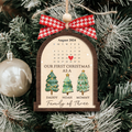 Personalized Family Of Three Christmas Ornament, Baby's First Christmas Ornament Wooden 2 Layers CF504 - Kindlytoys