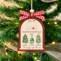 Personalized Family Of Three Christmas Ornament, Baby's First Christmas Ornament Wooden 2 Layers CF504 - Kindlytoys