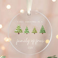 Personalized Family Ornament with Christmas tree, Custom Xmas Tree Ornament AV03-15 - Kindlytoys