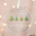 Personalized Family Ornament with Christmas tree, Custom Xmas Tree Ornament AV03-15 - Kindlytoys