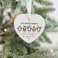 Personalized Family of 4 Ornament, Personalized Heart Shaped Ornament CY02-13 - Kindlytoys