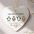 Personalized Family of 4 Ornament, Personalized Heart Shaped Ornament CY02-13 - Kindlytoys