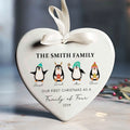 Personalized Family of 4 Ornament, Personalized Heart Shaped Ornament CY02-13 - Kindlytoys