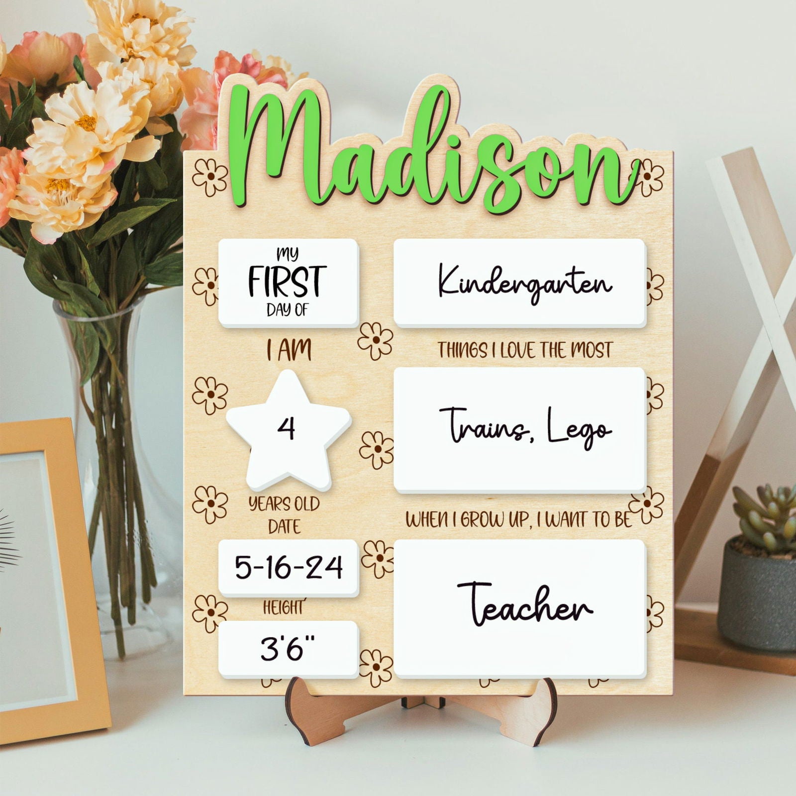Personalized First/Last Day Of School Sign for Kid SS43 - Kindlytoys
