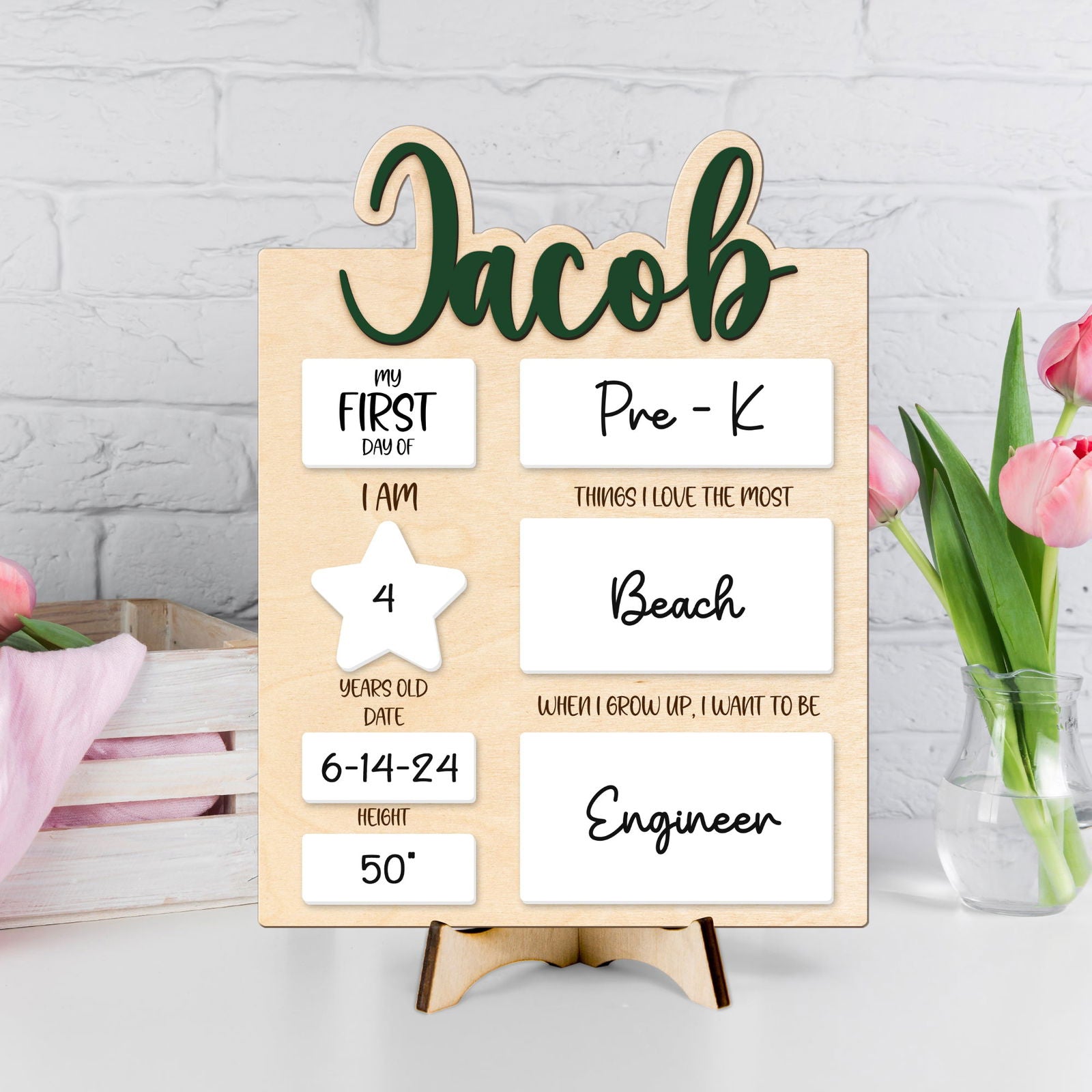 Personalized First/Last Day Of School Sign for Kid SS43 - Kindlytoys