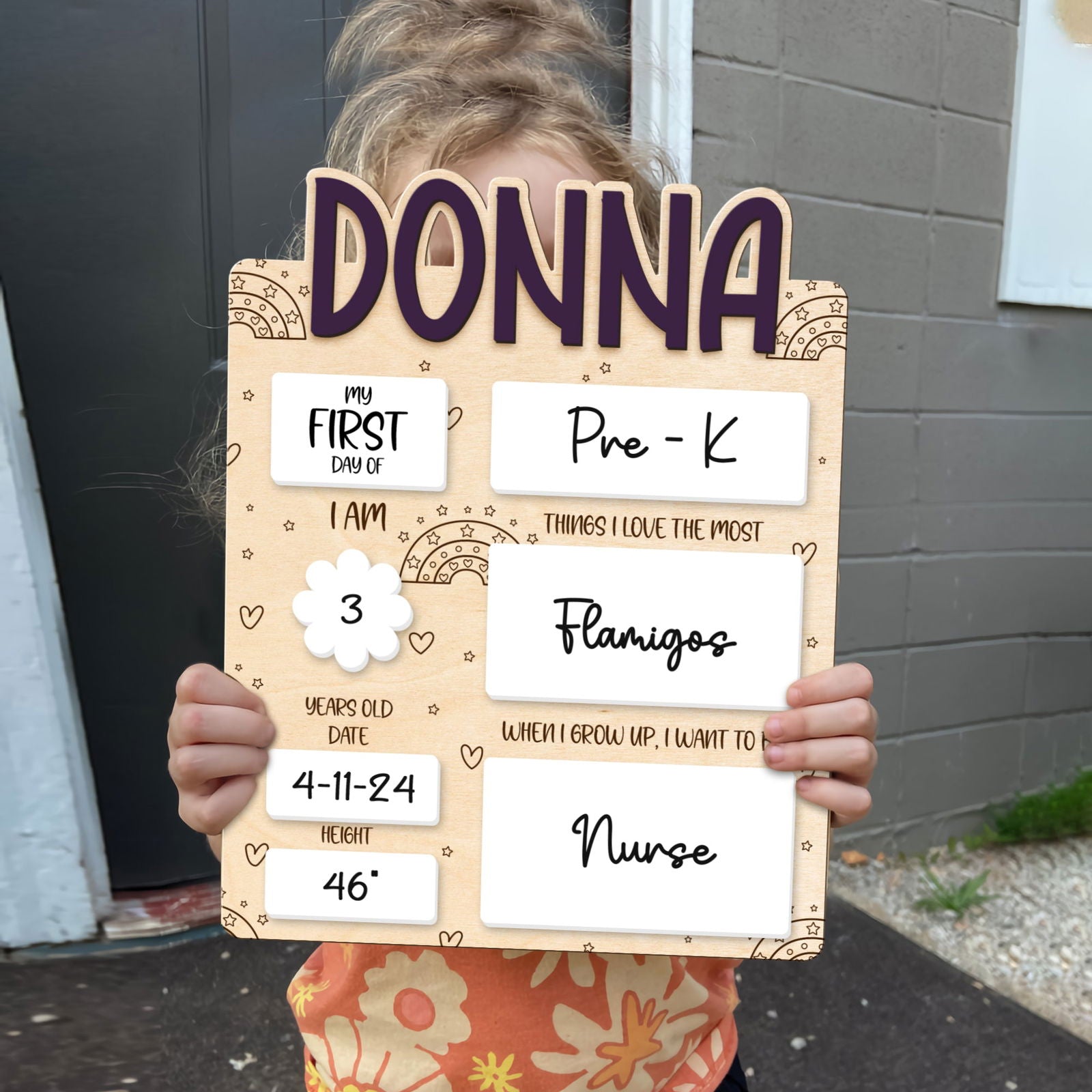 Personalized First/Last Day Of School Sign for Kid SS43 - Kindlytoys