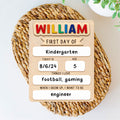 Personalized First/Last Day of School Sign Interchangeable Names SS54 - Kindlytoys