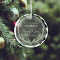 Personalized First Christmas Married Glass Ornament, Our First Christmas Married as Mr and Mrs Ornament, Wedding Glass GX05-14 - Kindlytoys