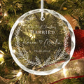 Personalized First Christmas Married Glass Ornament, Our First Christmas Married as Mr and Mrs Ornament, Wedding Glass GX05-14 - Kindlytoys