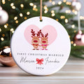 Personalized First Christmas Married Ornament, Mr Mrs Ornament, Personalized Wedding Gift, Newlywed Christmas Gift, Our First Christmas Ornament CX05-39 - Kindlytoys